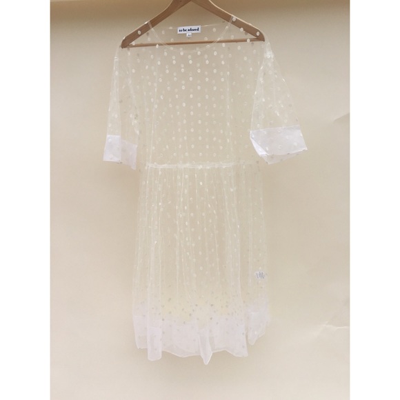 to be adored Dresses & Skirts - Sheer white underlay dress